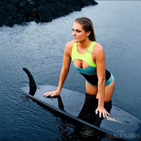 ROXY Optic Nature Swim Surf Cut Out Onepiece Wetsuit NWT RRP$199 - Picture 2 of 6